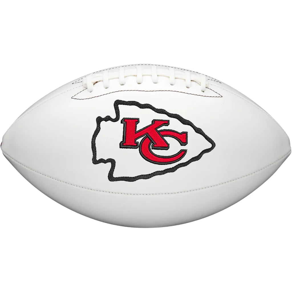Kansas City Chiefs Autograph Ready White Leather Football | Authentic Sports Collectible | vintageantiquesgifts.com