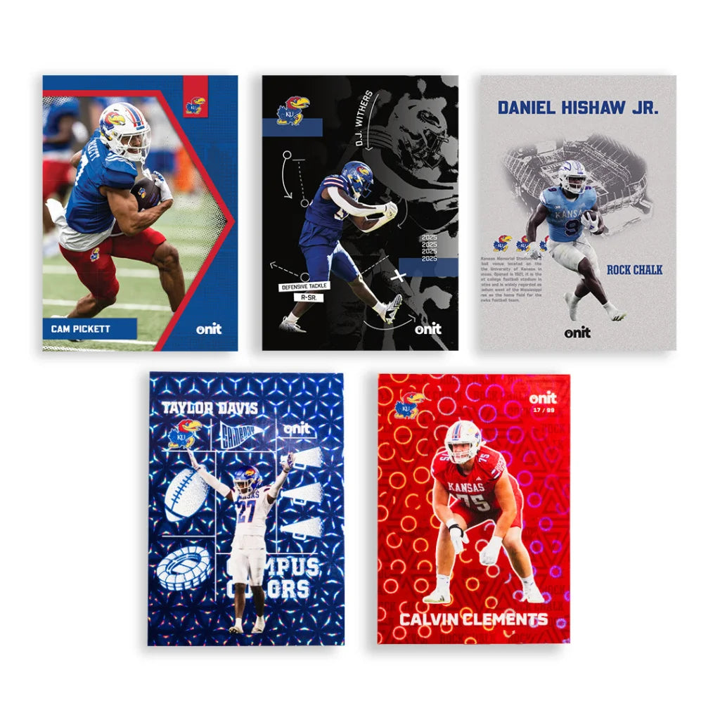Kansas Jayhawks football trading cards single pack