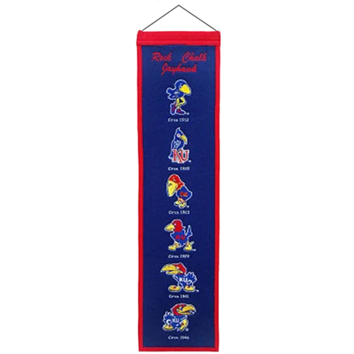 Kansas Jayhawks heritage banner celebrating team legacy