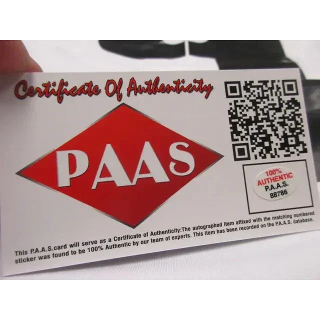 White certificate of authenticity card with red diamond logo for Karim Benzema signed autographed soccer jersey