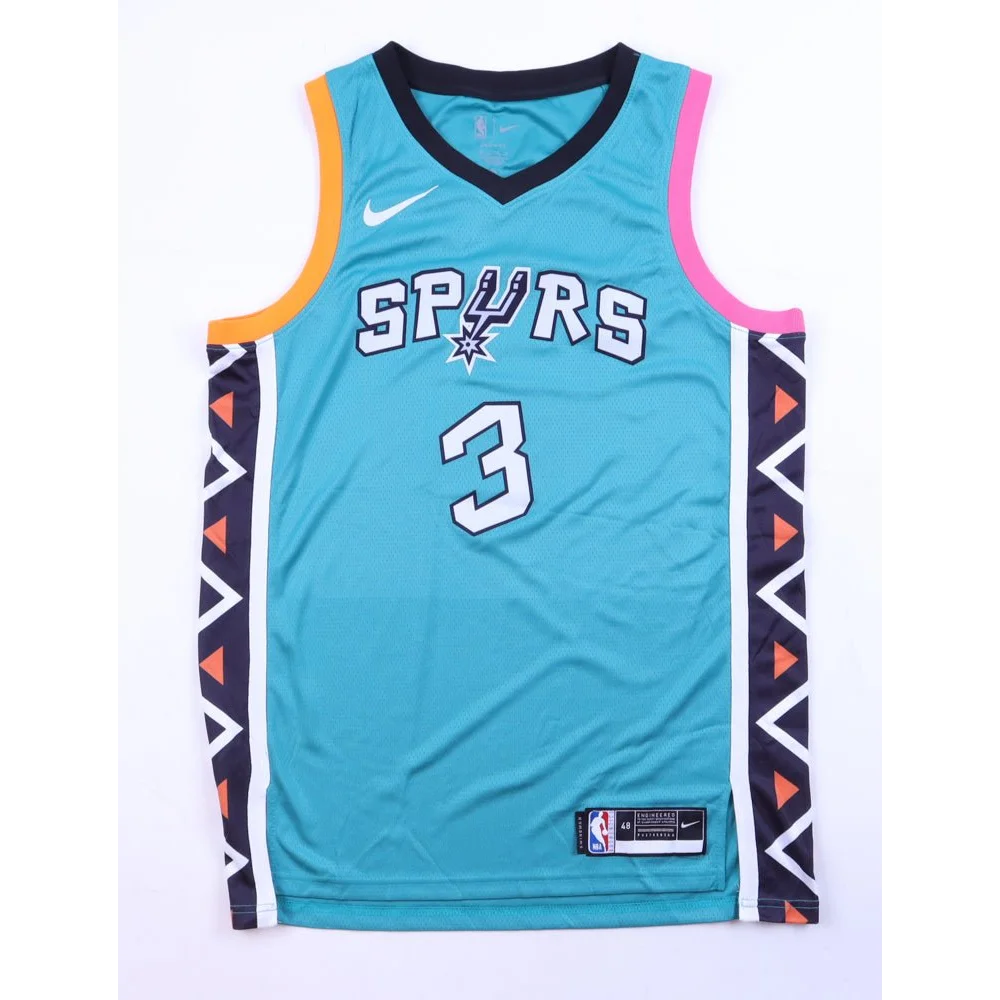 Keldon Johnson signed teal San Antonio Spurs jersey with 3 and PSA authentication