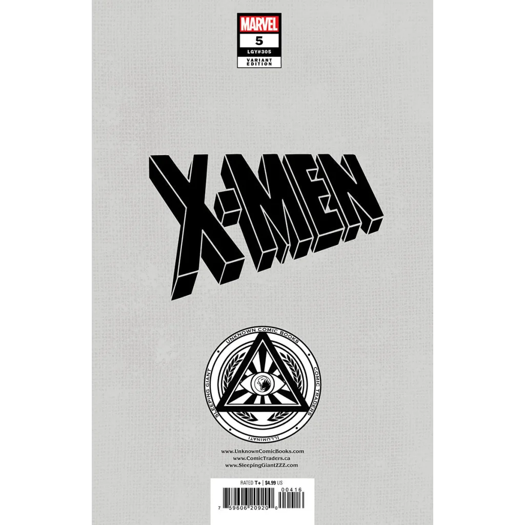 Grey comic cover with black X-MEN lettering from Kendrick Lim comics Kendrik Lim