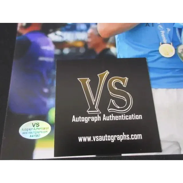 Kevin De Bruyne signed Premier League Trophy photo with VSA COA authenticity certificate