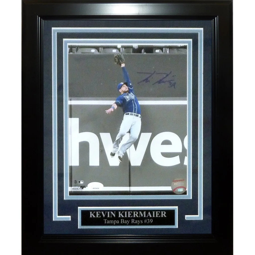 Kevin Kiermaier signed Tampa Bay Rays photo with black frame and autograph