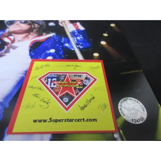 Yellow certification card with red border and diamond logo for Kid Rock Signed 8x10 Photo