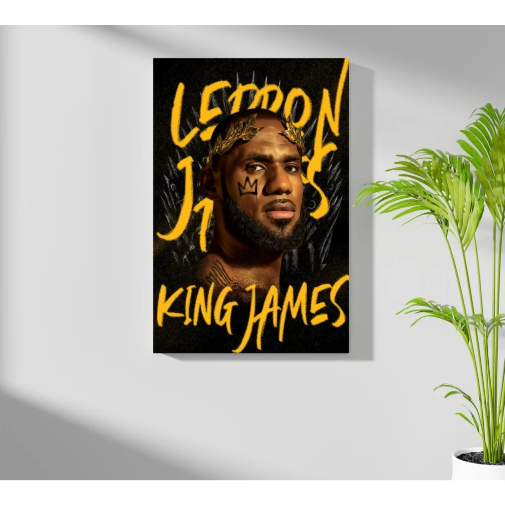 LeBron 23 Crown Insigne Aluminum Prints 4 Piece Set on Black Canvas