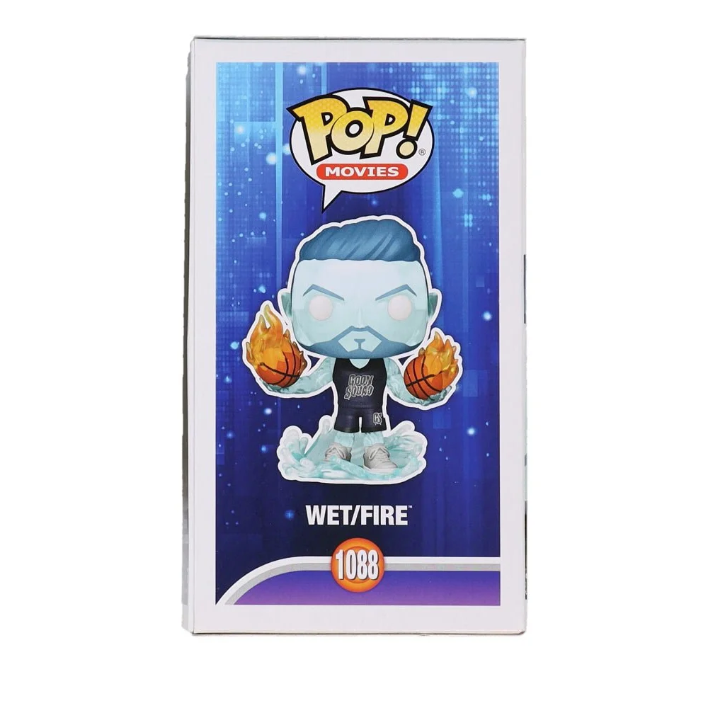 Klay Thompson Signed Funko Pop Space Jam Wet Fire collectible in packaging