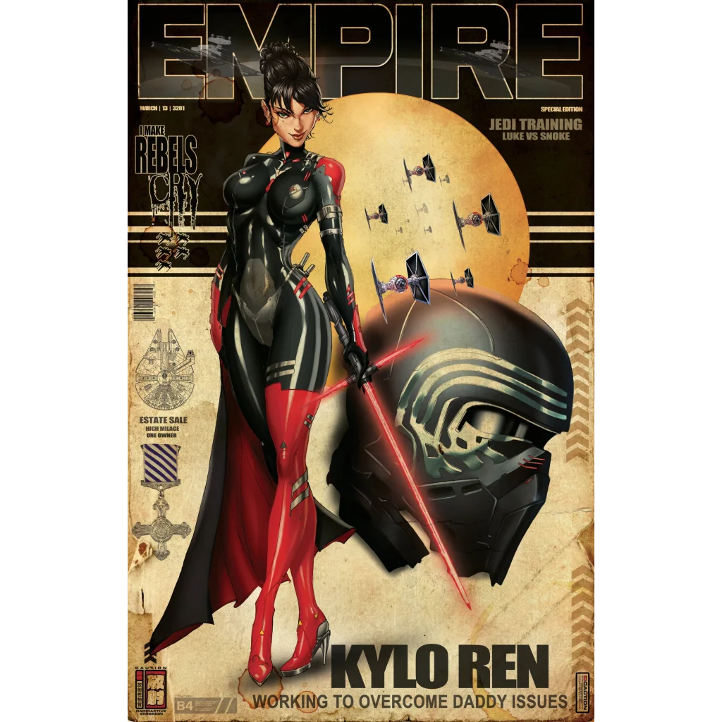 Kylo Ren Lightsaber on Brushed Aluminum Print