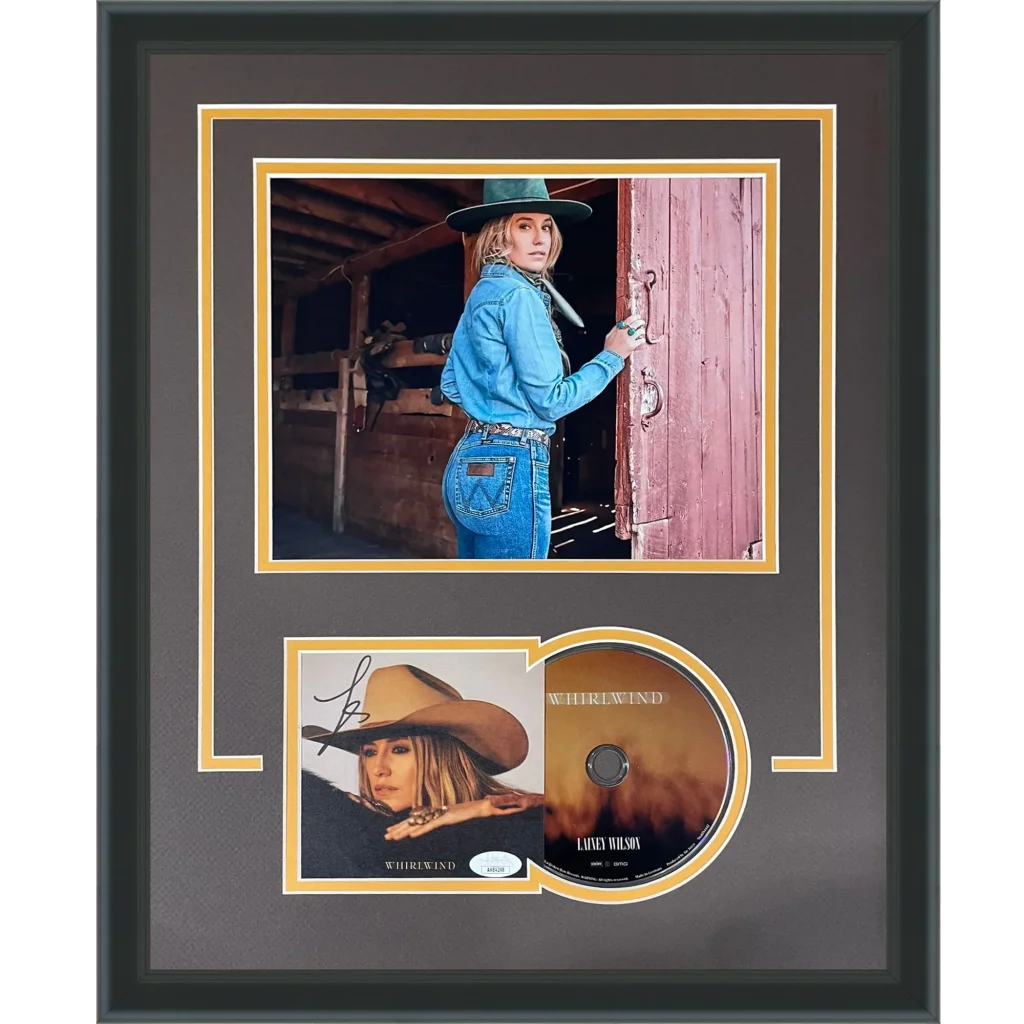Lainey Wilson autographed Whirlwind deluxe framed CD and signed photo