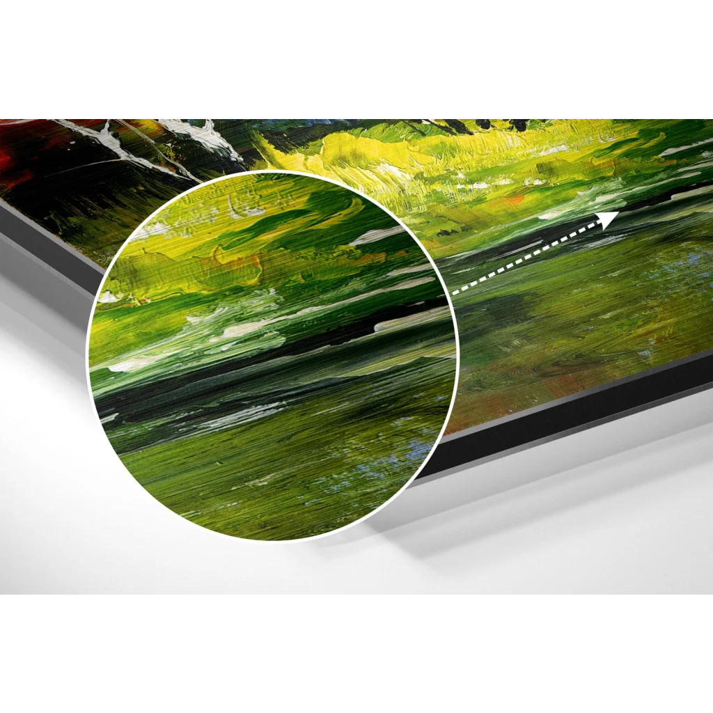 Vibrant Abstract Art on Brushed Aluminium Dibond Canvas | Modern Wall Art Decor | vintageantiquesgifts.com