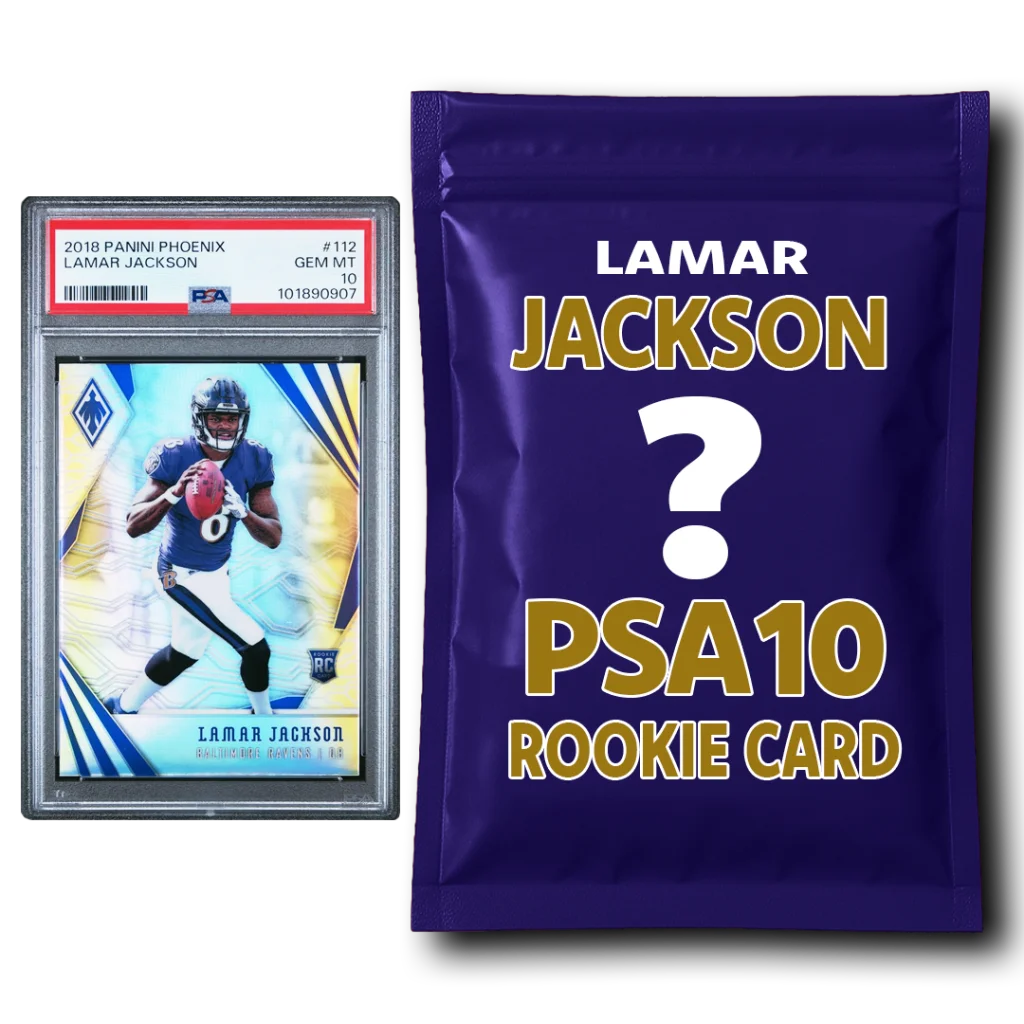 Lamar Jackson PSA 10 Graded Football Rookie Card Mystery Pack | Hall of Fame Sports Memorabilia | vintageantiquesgifts.com