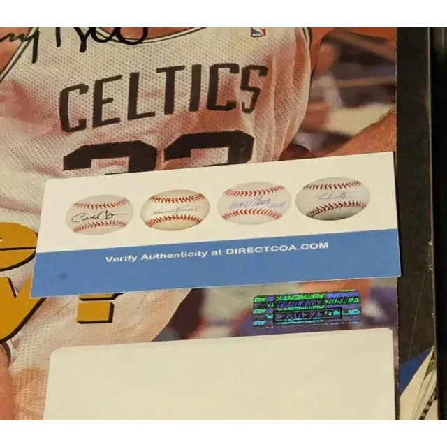 Certificate of authenticity for Larry Bird autographed sports illustrated magazine