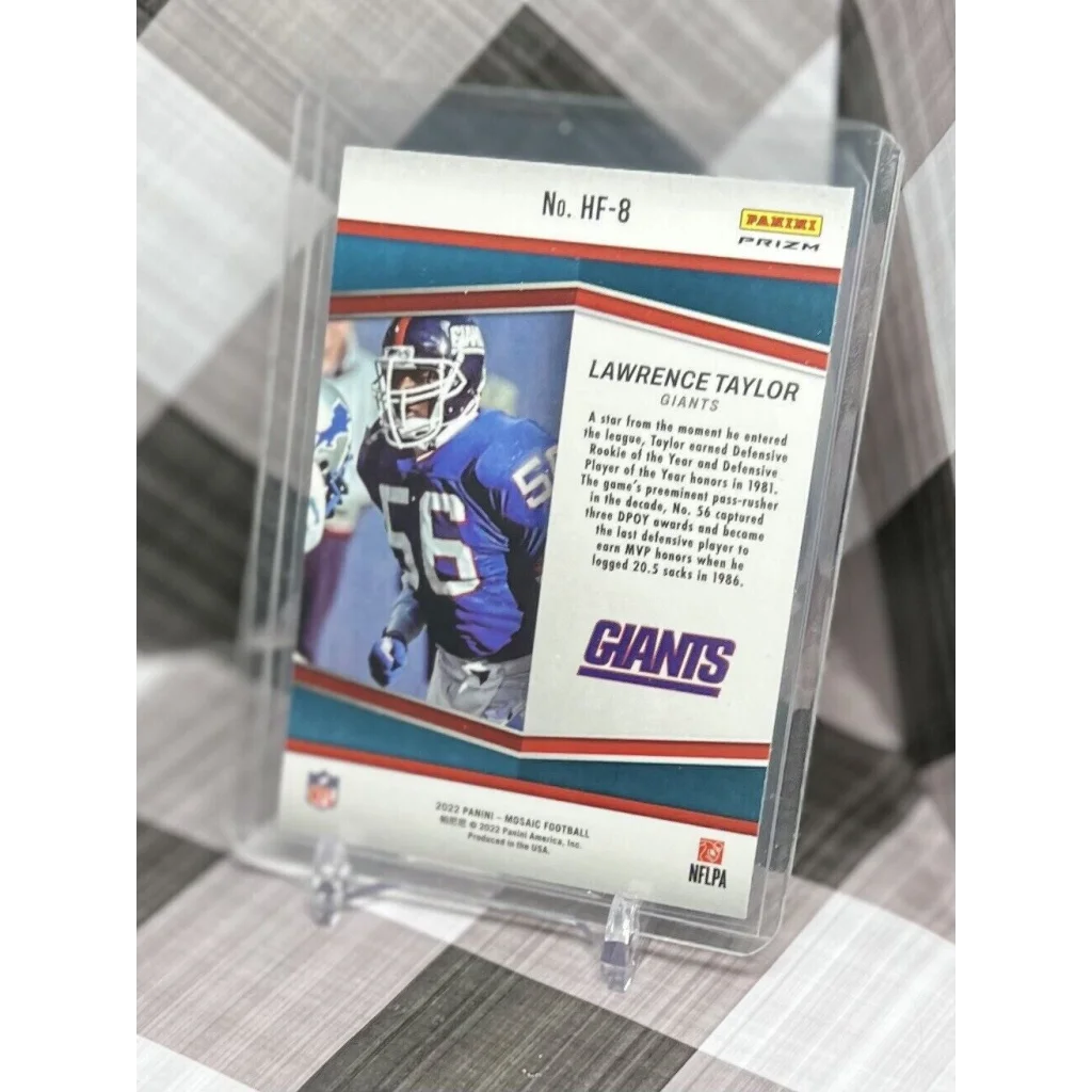 Lawrence Taylor 2013 Panini Limited holographic card at Prestige Worldwide Collectibles
