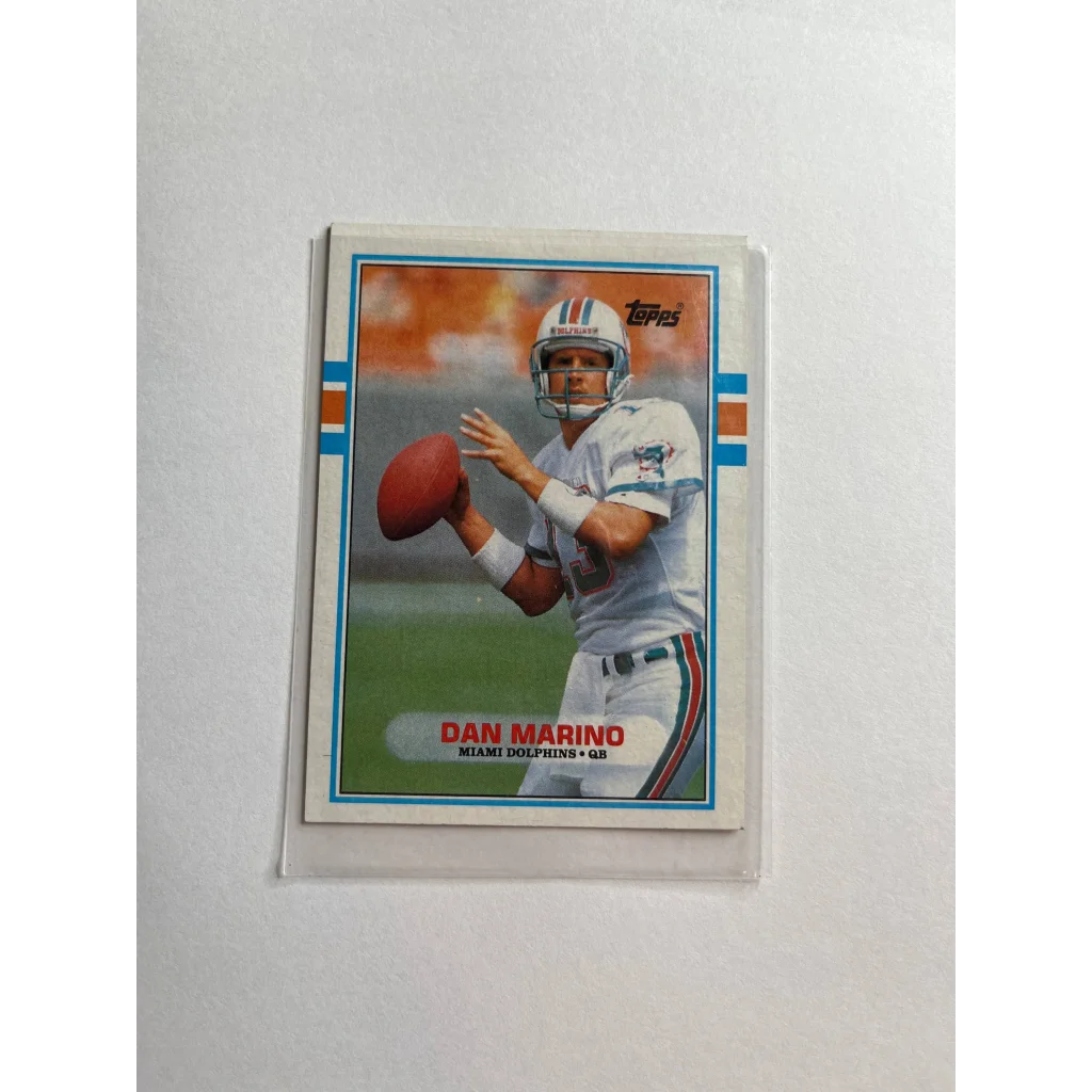1987 Topps Dan Marino football card featuring Miami Dolphins legend, perfect marino card
