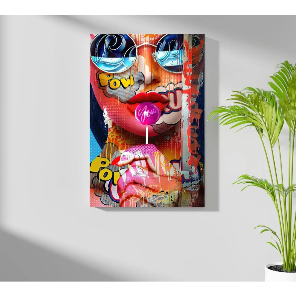 Pop Art Lollipop Girl on Insigne Aluminum Prints
