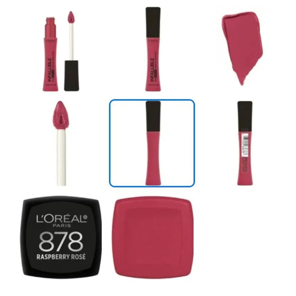 L’Oreal Paris Infallible raspberry rose matte liquid lipstick tube