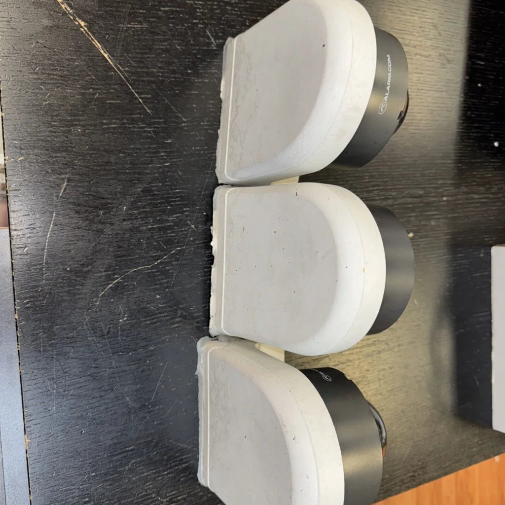 Lot of 3 Alarm.com black and white dome cameras for home surveillance