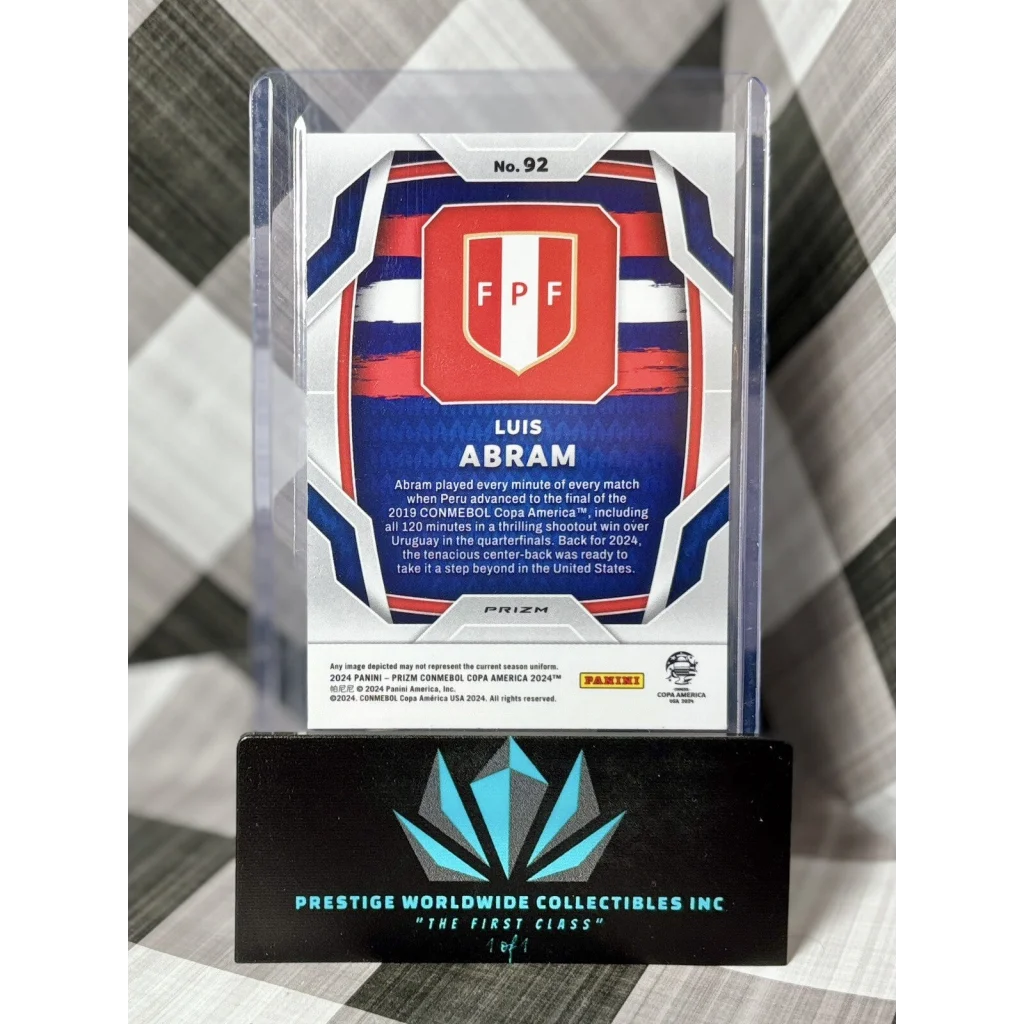 Luis Abram 2021 Panini Prizm UEFA Euro card at Prestige Worldwide Collectibles