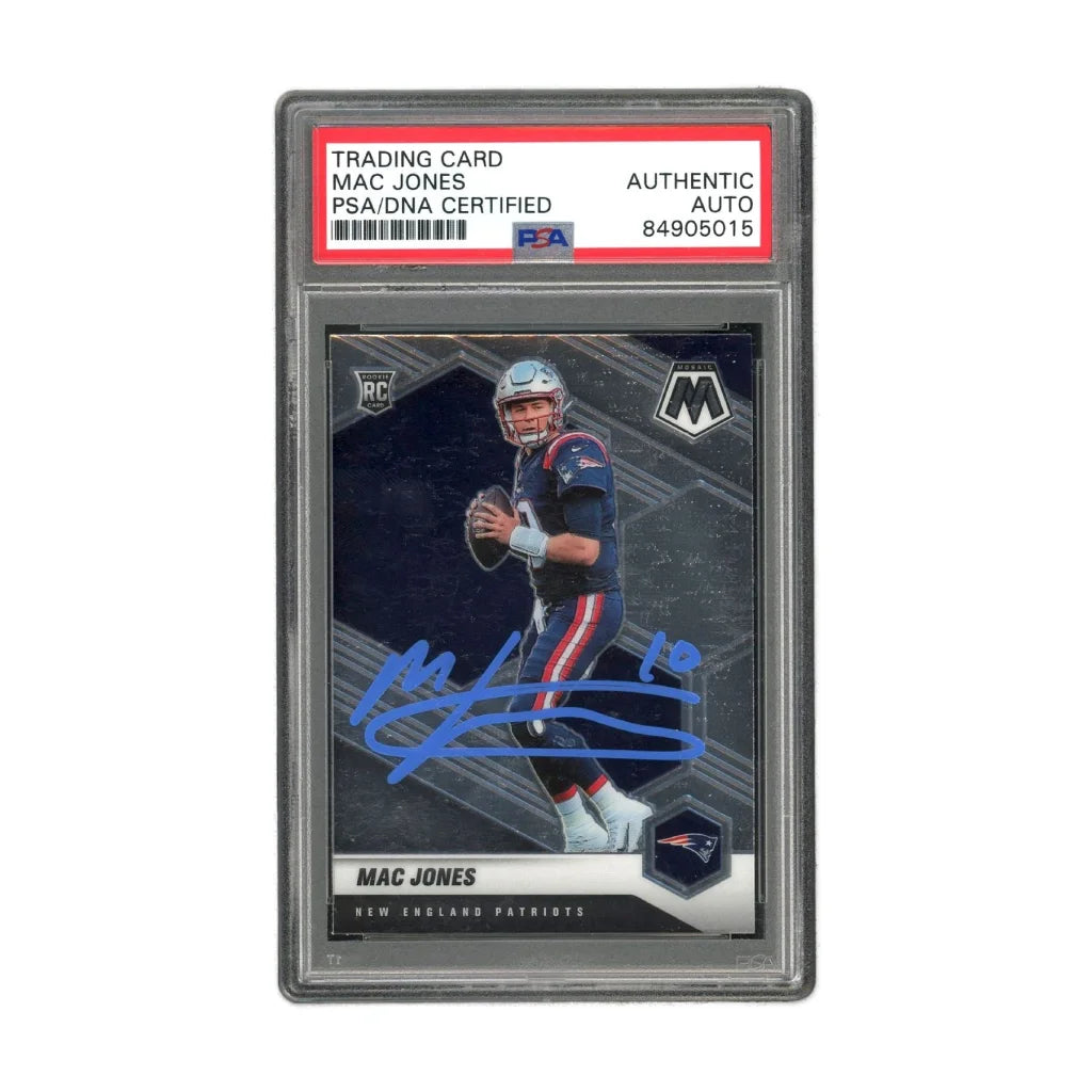Mac Jones PSA Authentic Auto signed 2021 Panini Mosaic card