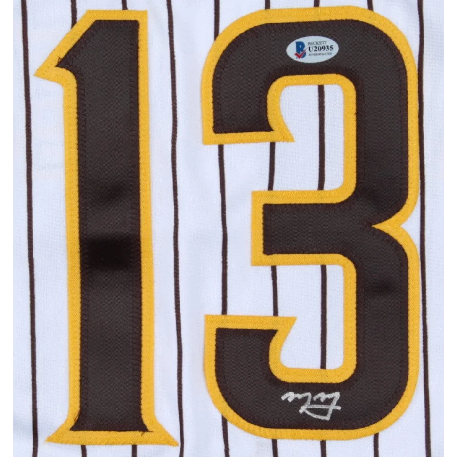 Manny Machado autographed San Diego pinstripe jersey #13 patch
