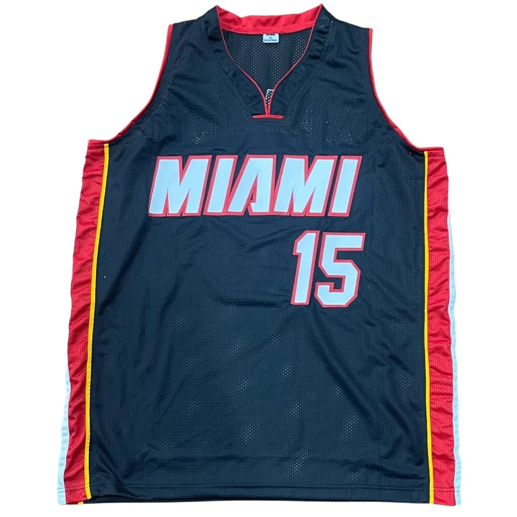 Miami Heat Chalmers autographed custom jersey, black with red yellow accents