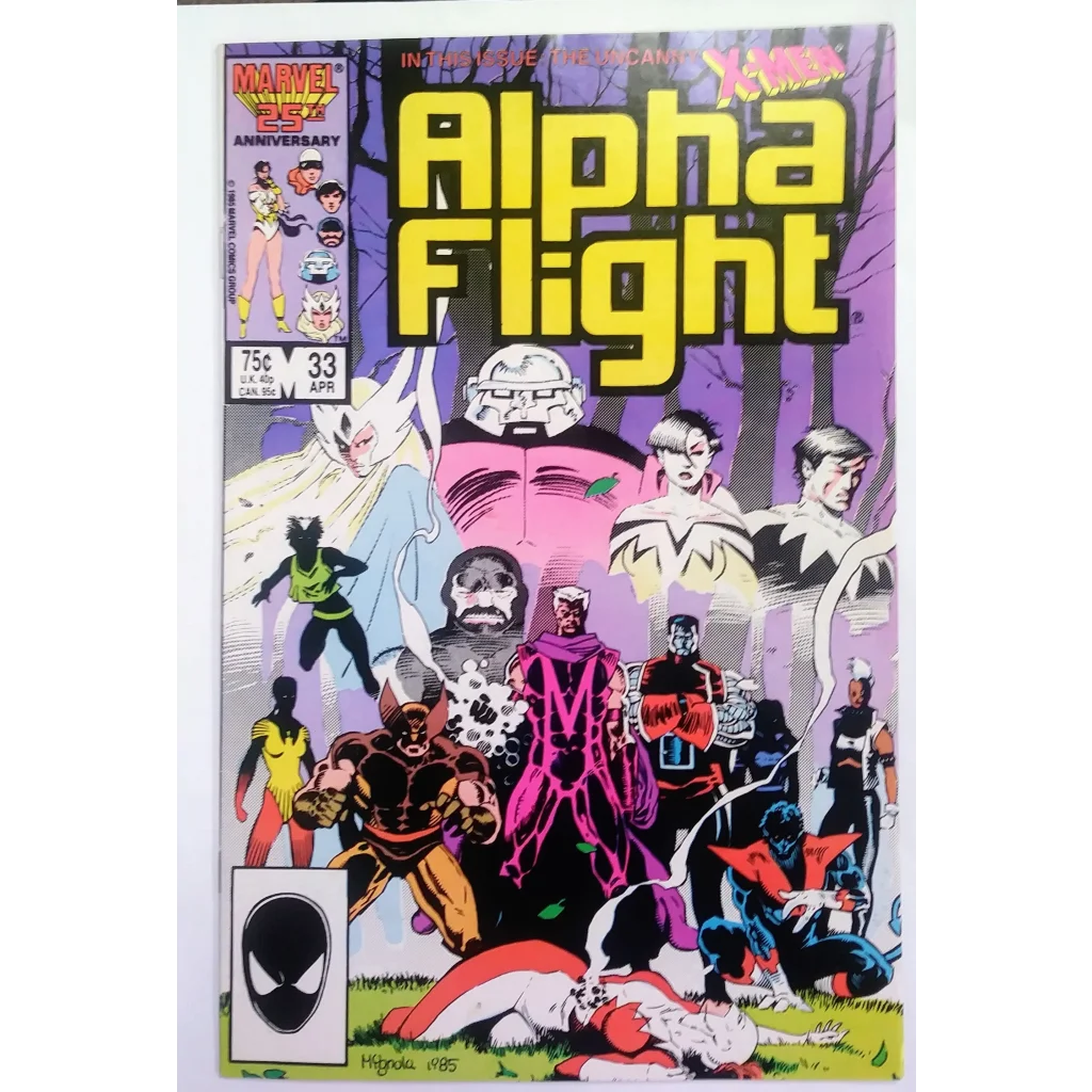 Vibrant Alpha Flight comic book cover from Marvel Comics issue 33