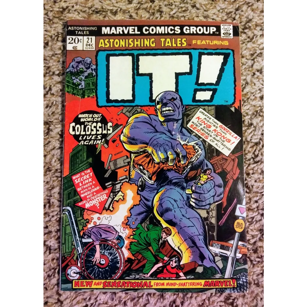 Marvel Comics Astonishing Tales #21 It the Living Colossus comic cover