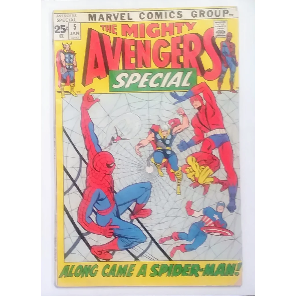 Spider-Man Marvel Comics Avengers special annual cover action scene