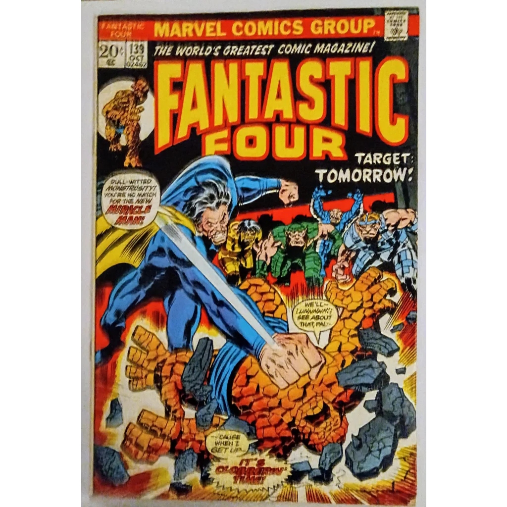 Fantastic Four Marvel Comics issue 139 cover with Human Torch and Thing