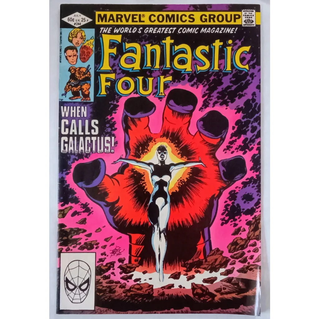 Fantastic Four Marvel Comics issue 244 cover with giant red hand