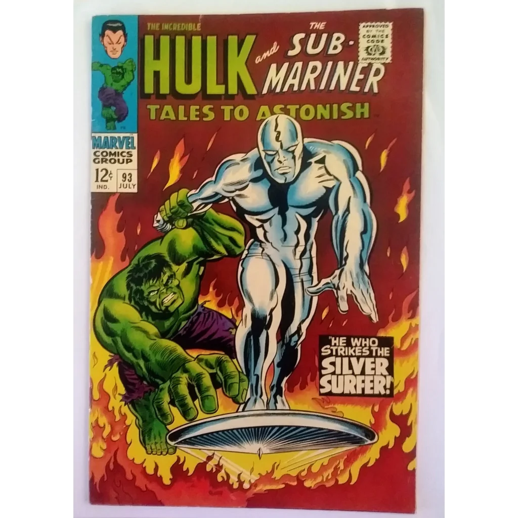 Marvel Comics 1970s Hulk vs Sub-Mariner comic book cover