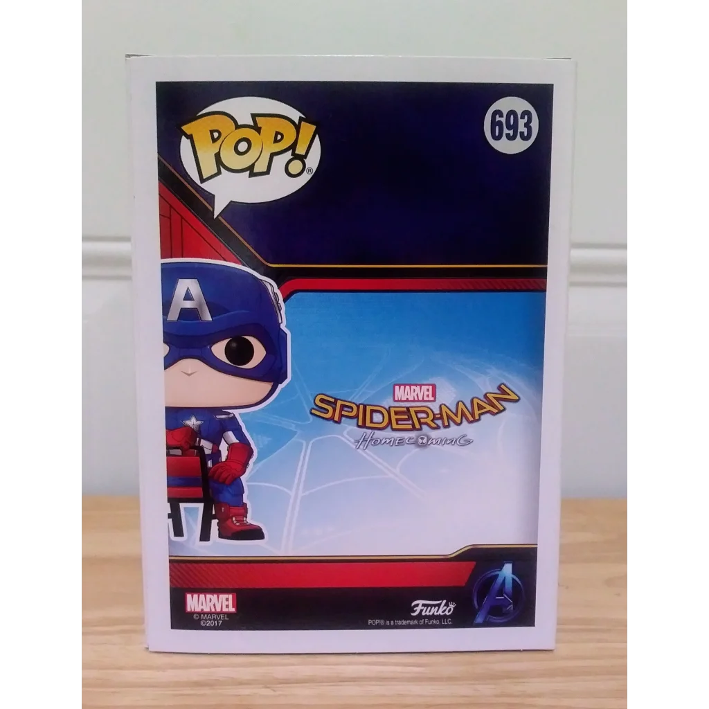 Marvel Funko Pop Captain America in red white blue costume