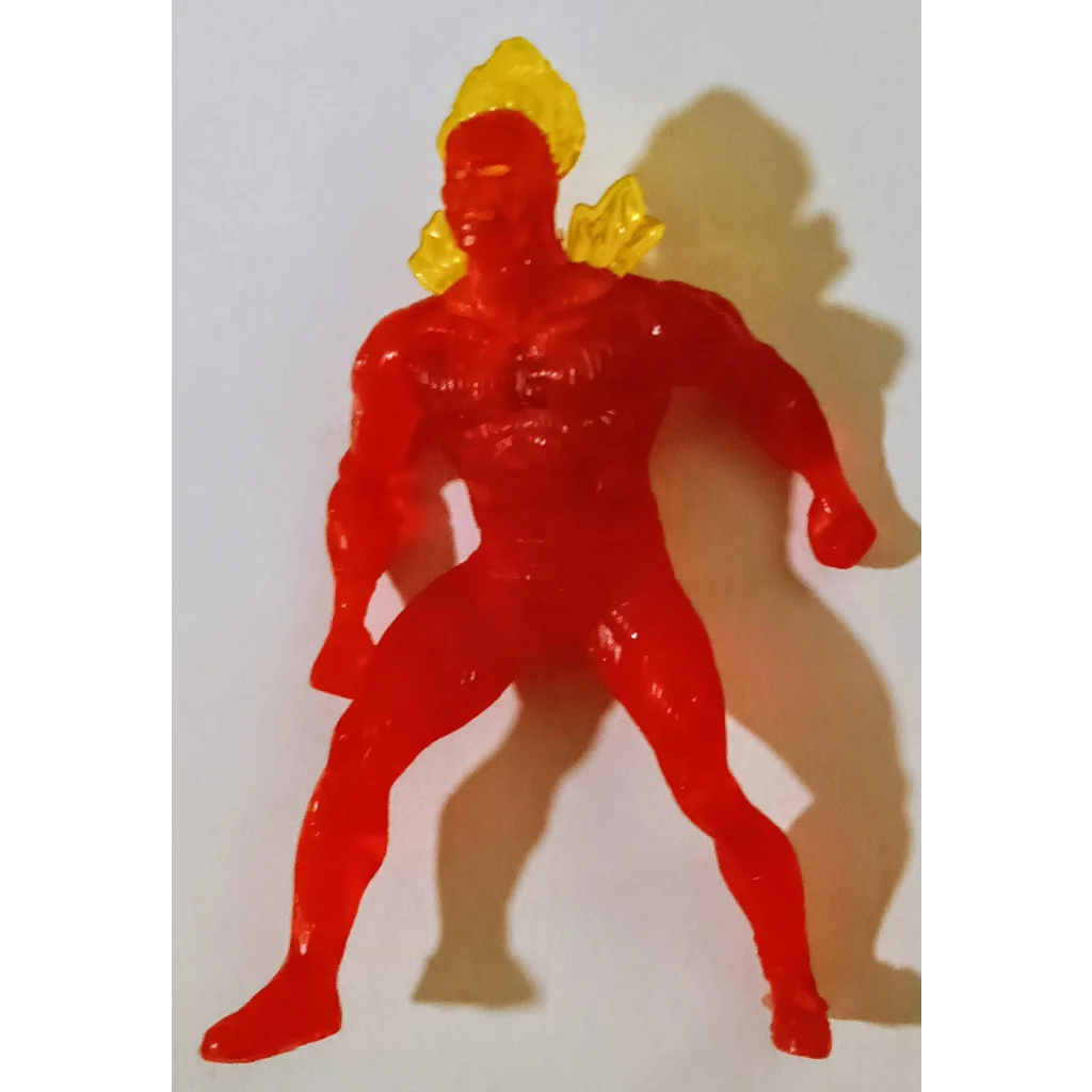 Red translucent Human Torch happy meal toy from 1996 McDonalds