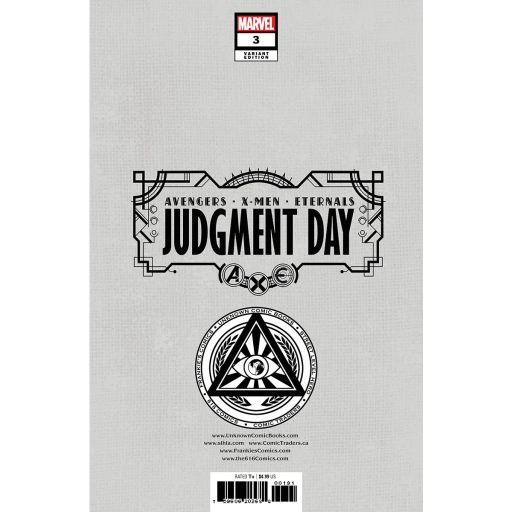 Marvel Judgment Day Issue 3 Variant Comic Book Cover featuring epic Judgment Day action