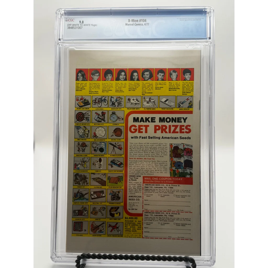 Marvel X-Men #104 CGC 9.8 blue label Dave Cockrum comic