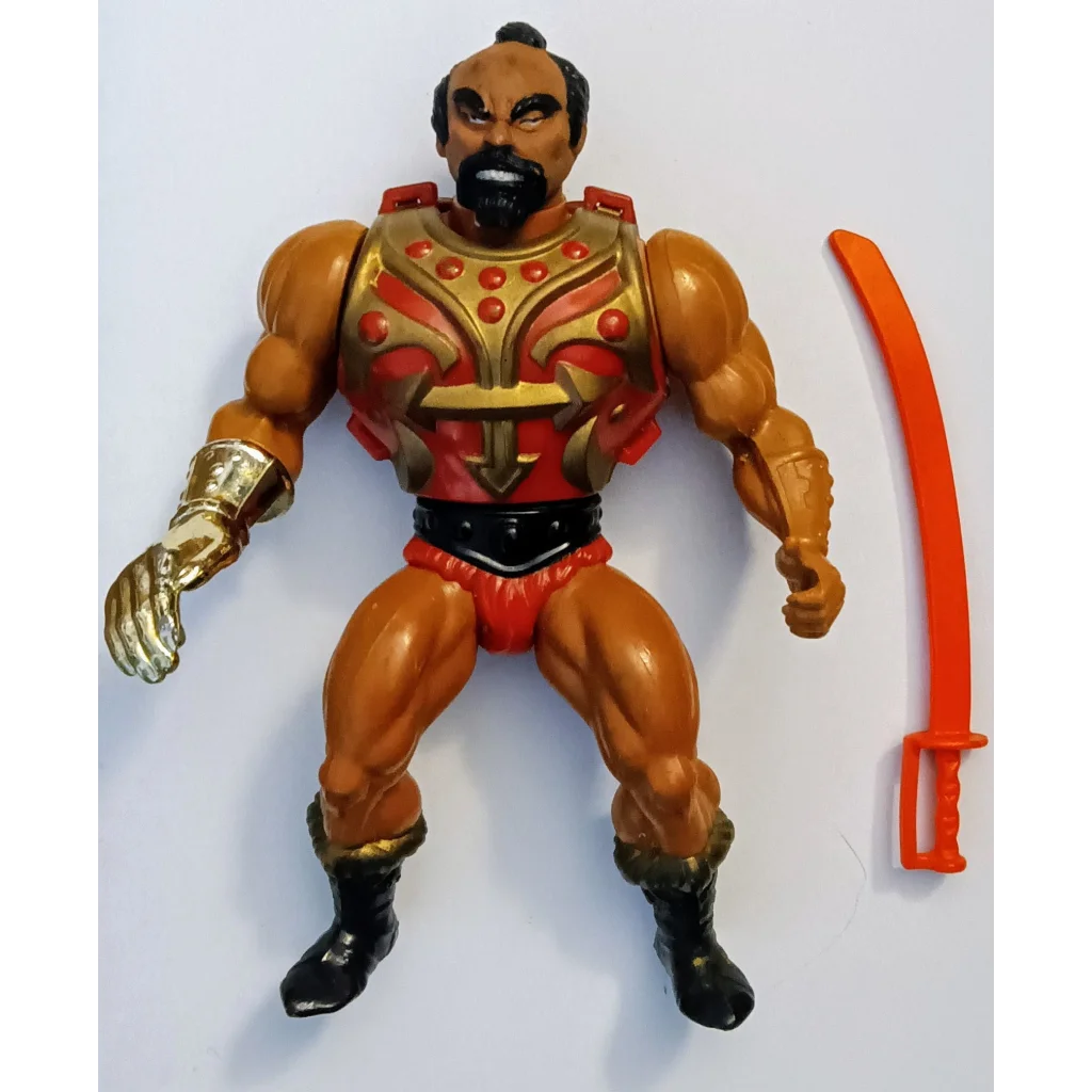 Muscular Jitsu Masters of the Universe action figure in red gold armor