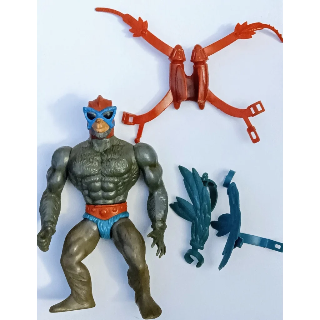 Vintage Masters of the Universe action figure Stratos 1982 with green skin