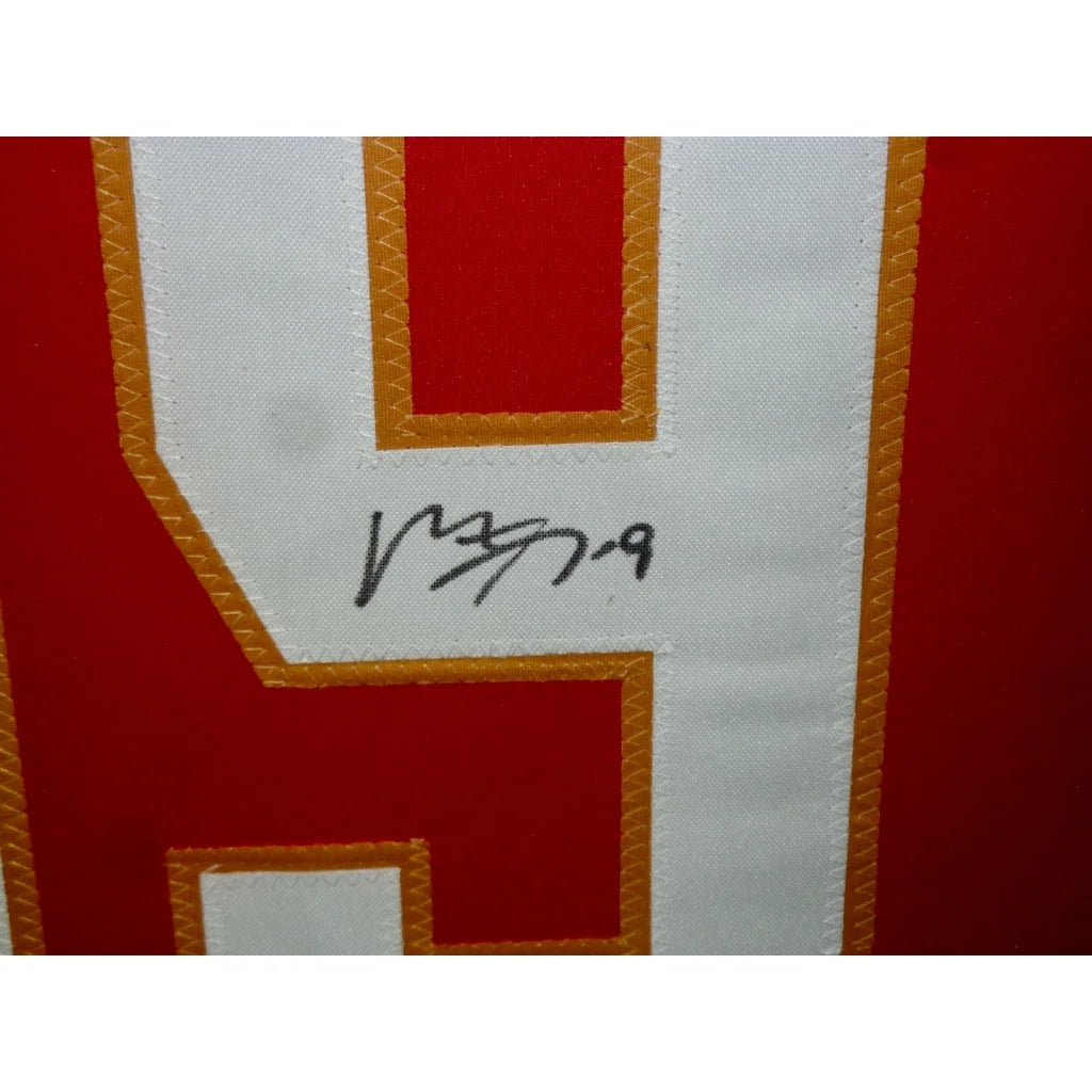 Matthew Tkachuk deluxe framed autographed red jersey in hockey history