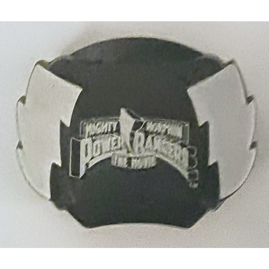 Vintage Power Rangers happy meal toy silver belt buckle 1995
