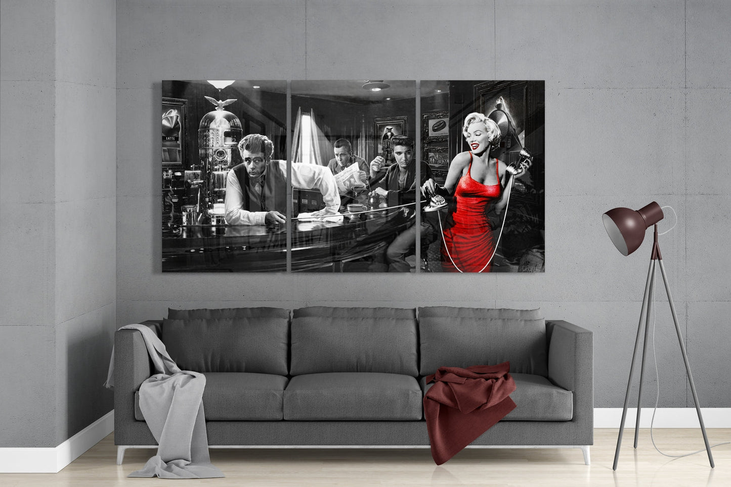 Screen Siren at the Bar Mega Glass Wall Art
