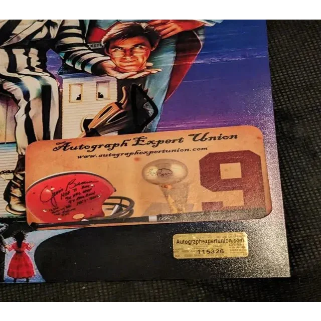 Michael Keaton autographed Beetlejuice collectible photo with COA, featuring characters and certification