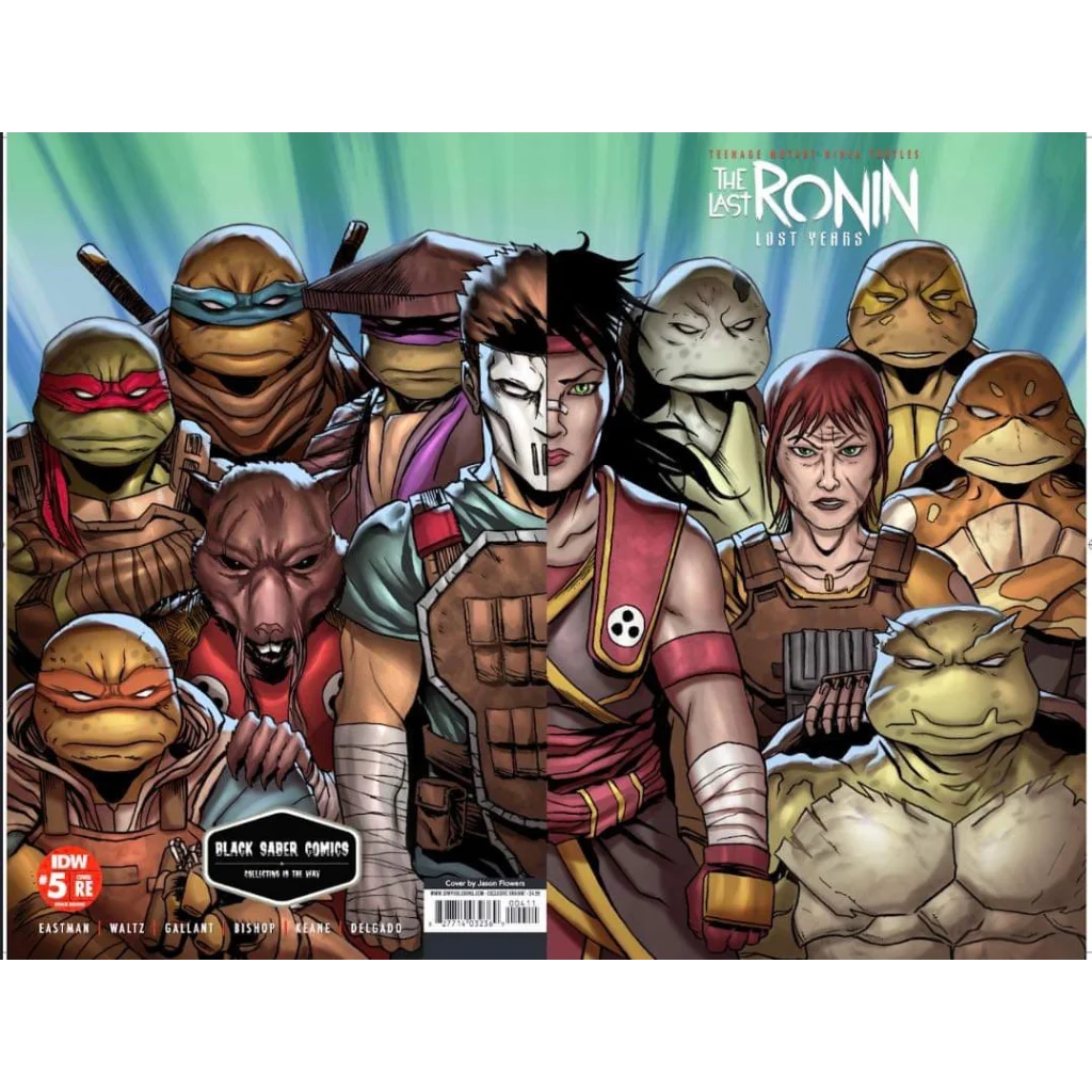 Comic book with characters from The Last Ronin Last Years series for Michelangelo’s Epic Final Showdown