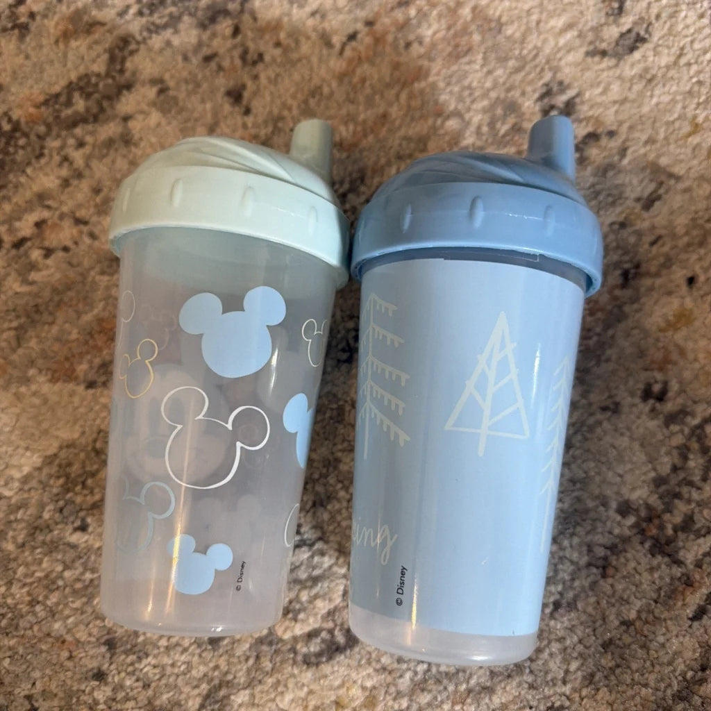 Mickey Mouse sippy cups 10oz 2 pack with blue green Disney designs