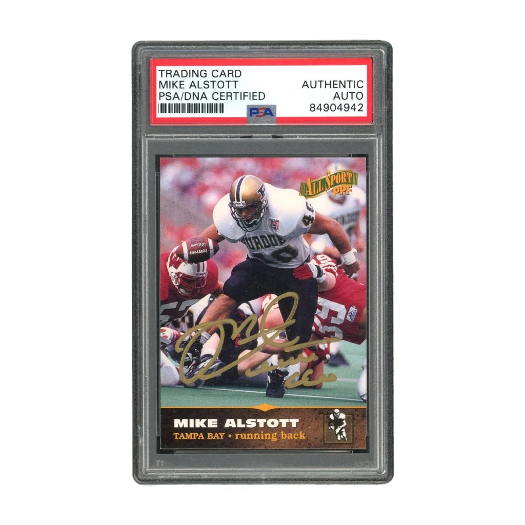 Mike Alstott Authentic Auto 1996 Score Signed Football Card PSA | Creative Sports | vintageantiquesgifts.com