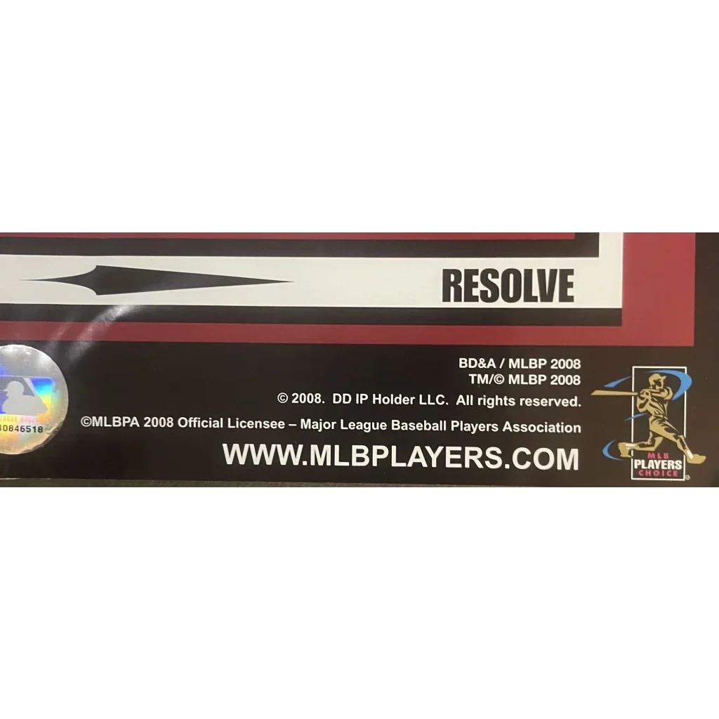 Portion of a product label showing copyright info for Boston Red Sox MLB Stars poster