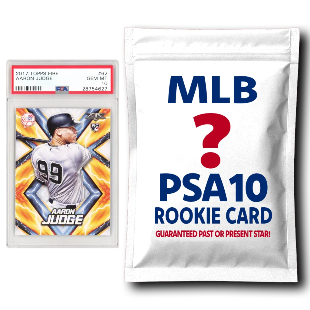 Aaron Judge rookie card and sealed Bowman Draft mystery pack with PSA 10 inside