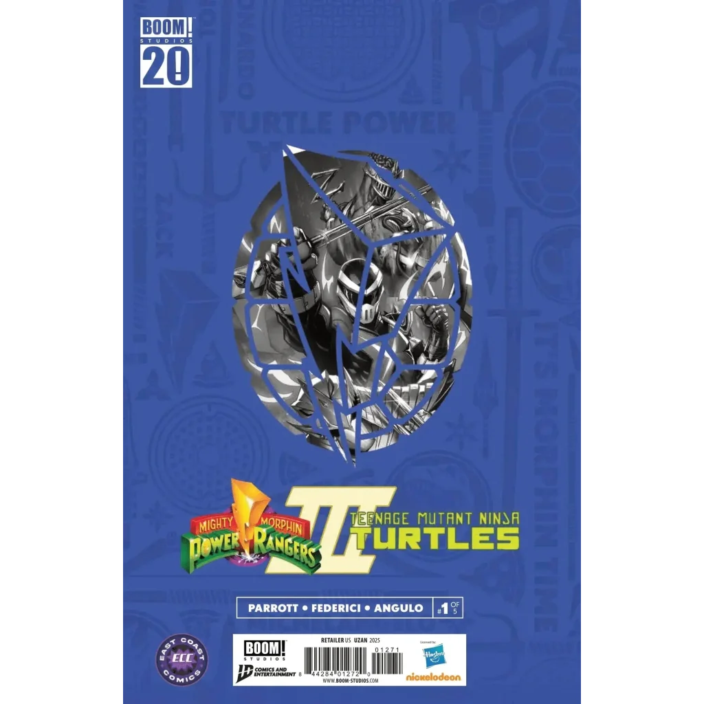 MMPR TMNT III #1 ECC Uzan Connecting Back View — Crossover Debut Collectible Comic USA