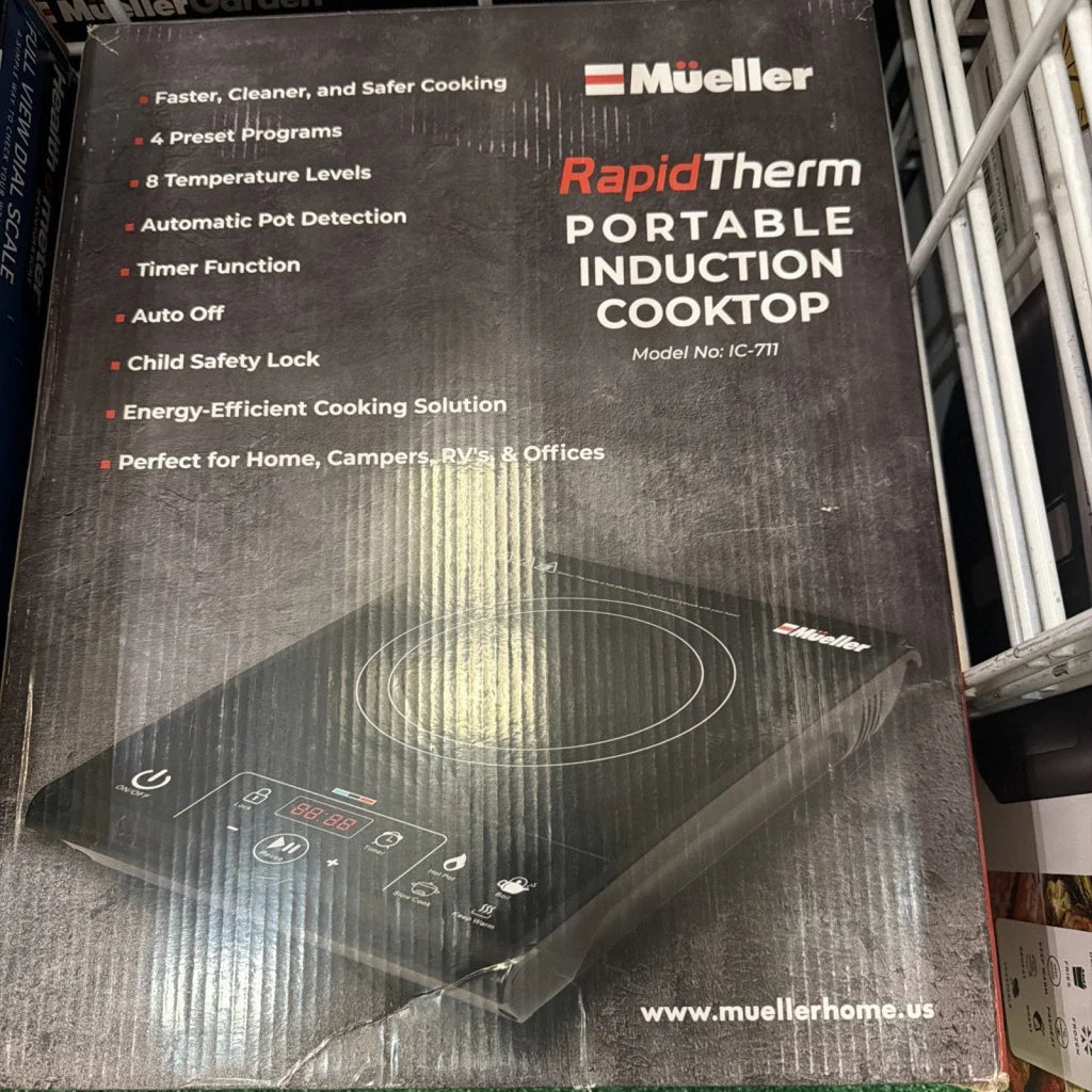 Mueller RapidTherm portable induction cooktop IC-711, sleek black design