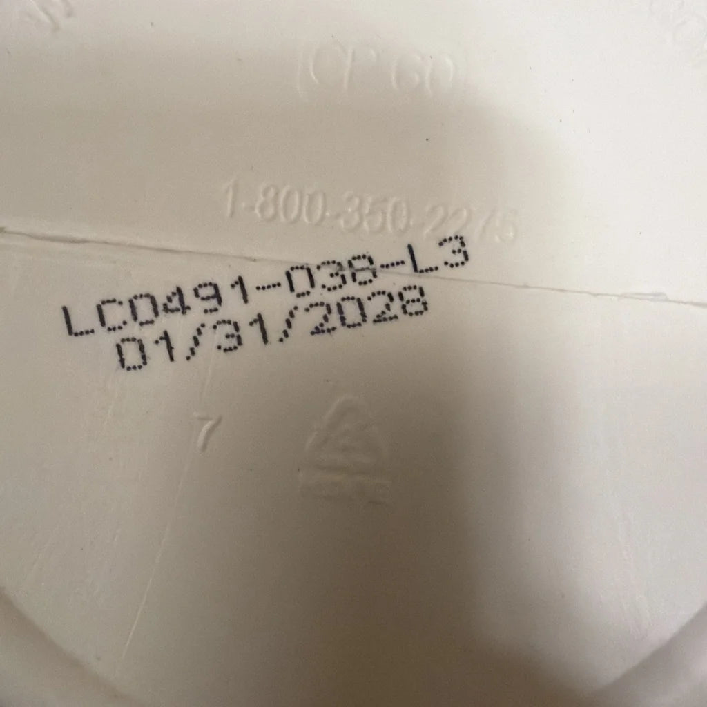 White multi collagen protein powder peptides container with date code