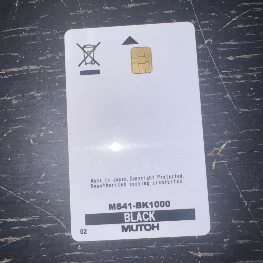 MUTOH smart chip card MS41-BK1000 with gold chip and up arrow